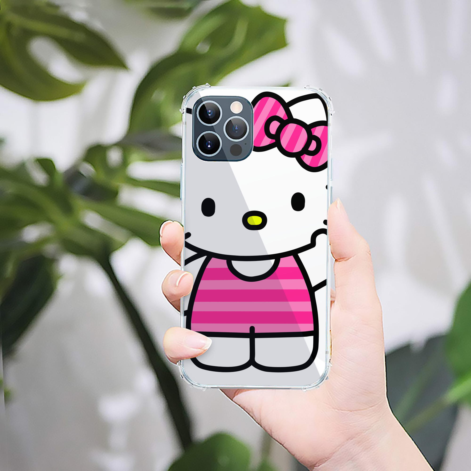 （画像用） Hello Kitty ハローキティ 【iPhone 12シリーズ対応】透明スマホケース（クリアソフトケース）